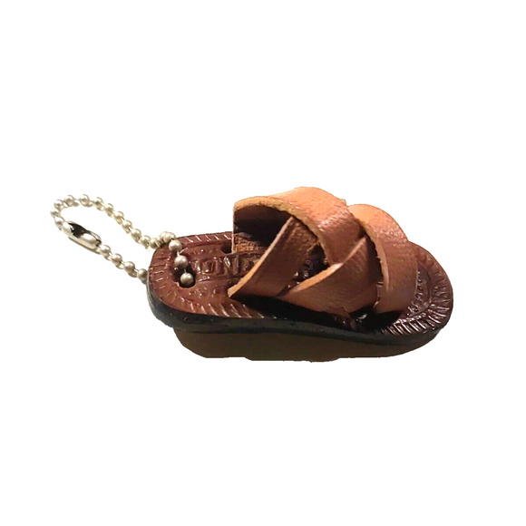 Leather Sandal Hand Made In Honduras Keychain Souvenir - Picture 3 of 5